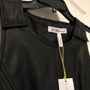 Faux leather BCBG dress